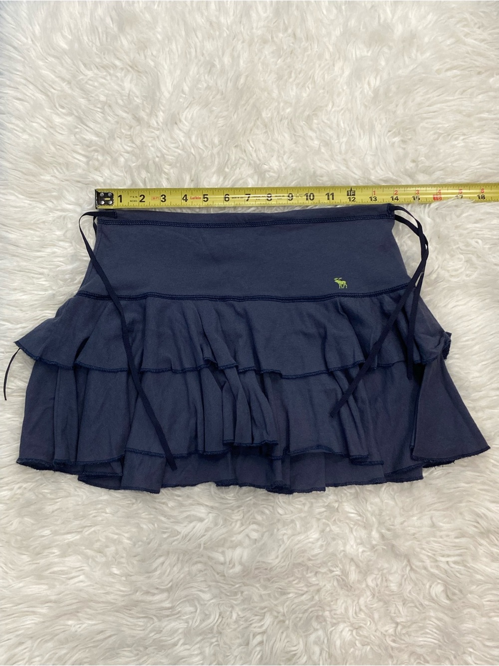 Abercrombie & Fitch Navy Tiered Ruffle Mini Skirt - Picture 5 of 6